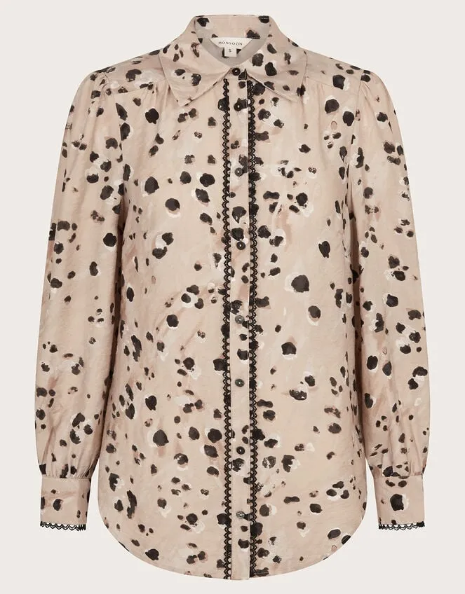 Ava Animal Blouse Natural Women Monsoon Tops and Blouses