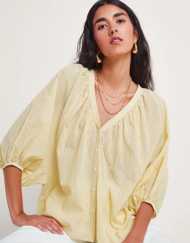Avery Stripe Blouse Yellow Women Monsoon Tops and Blouses