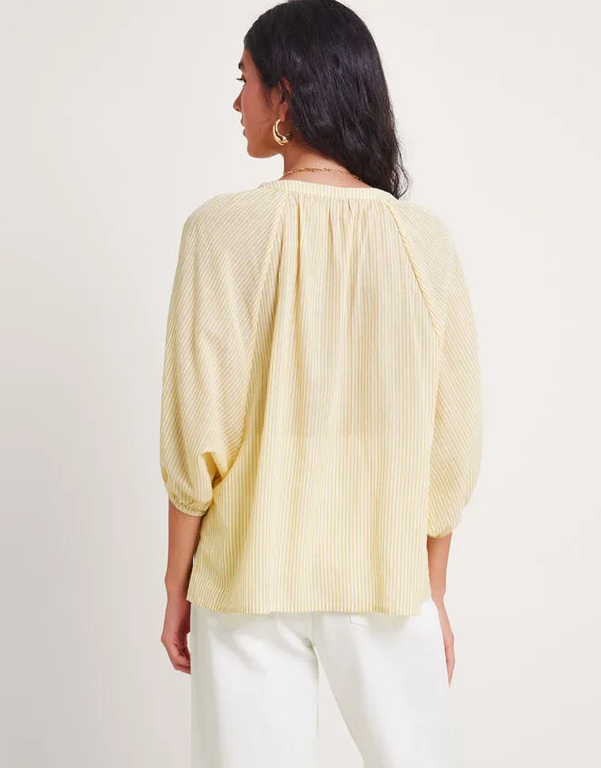 Avery Stripe Blouse Yellow Women Monsoon Tops and Blouses