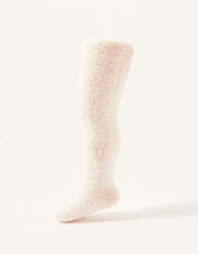 Baby Day Cable Tights Ivory Children Monsoon Girls039 Tights and Socks