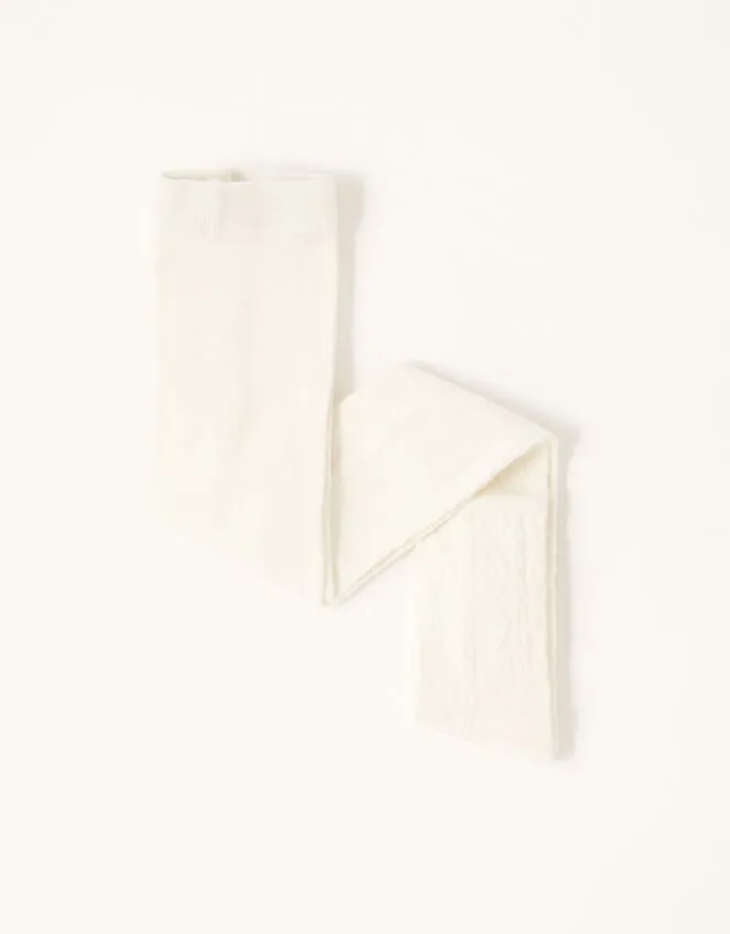Baby Day Cable Tights Ivory Children Monsoon Girls039 Tights and Socks