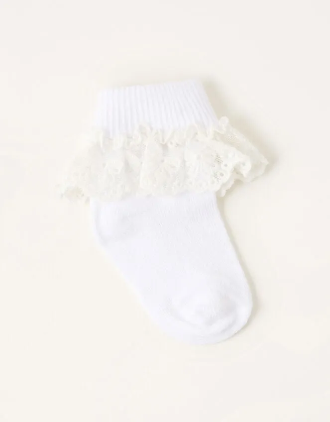 Baby Flower Lace Socks White Children Monsoon Girls039 Tights and Socks