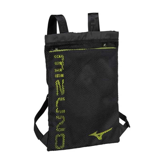 Bags and Cases MenWomen Mizuno Mesh Drawbag Blackyellow