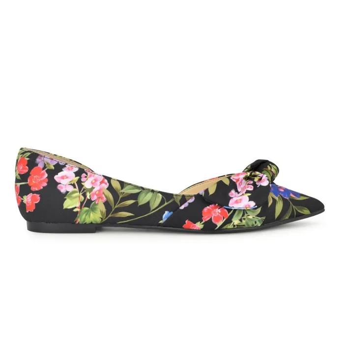 Bannie D039Orsay Flats Black Floral Women Nine West Ballets