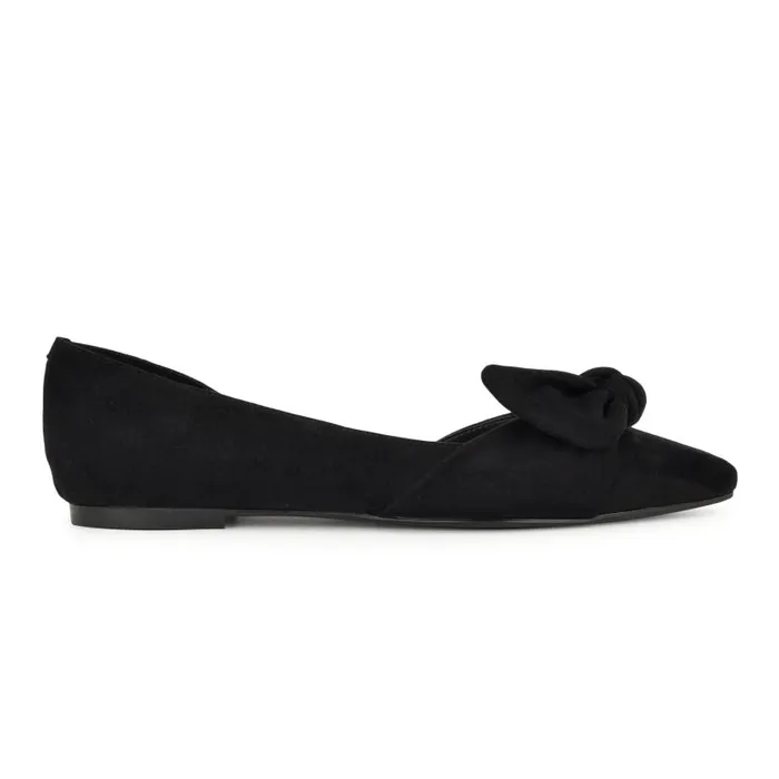 Bannie D039Orsay Flats Black Suede Women Nine West Flats and Loafers