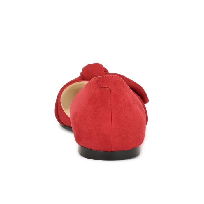 Bannie D039Orsay Flats Red Suede Women Nine West Flats and Loafers