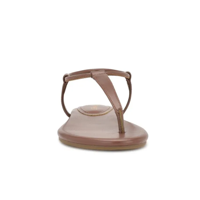 Bassie Flat Sandals Dark Tan Women Nine West Sandals