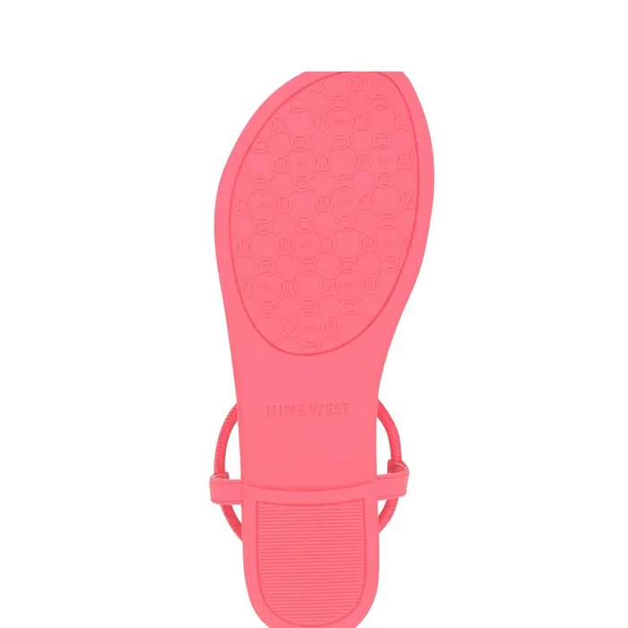 Bassie Flat Sandals Pink Women Nine West Sandals