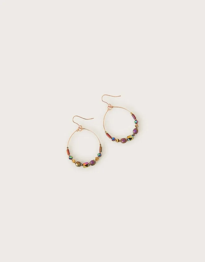 Beaded Hoop Earrings Women Monsoon Jewellery and Hair