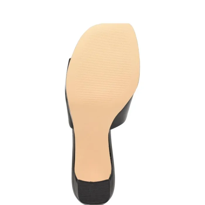 Beez Platform Sandals Black Patent Women Nine West Heels