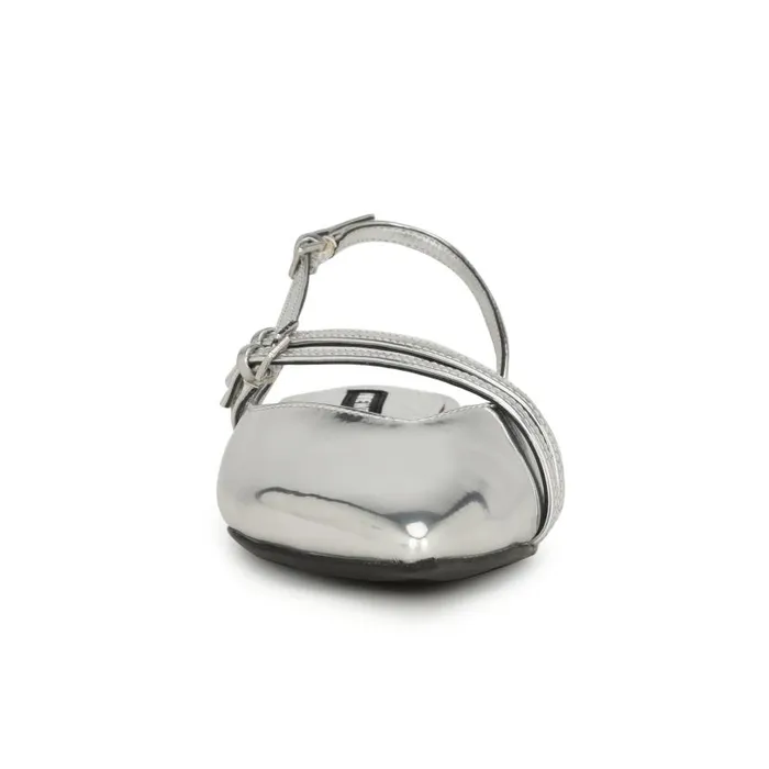 Beley Slingback Flats Silver Women Nine West Ballets