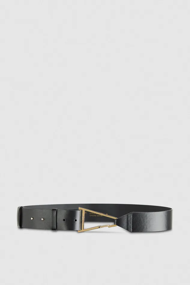 Belts Women Patrizia Pepe HighWaisted Leather Belt Nero