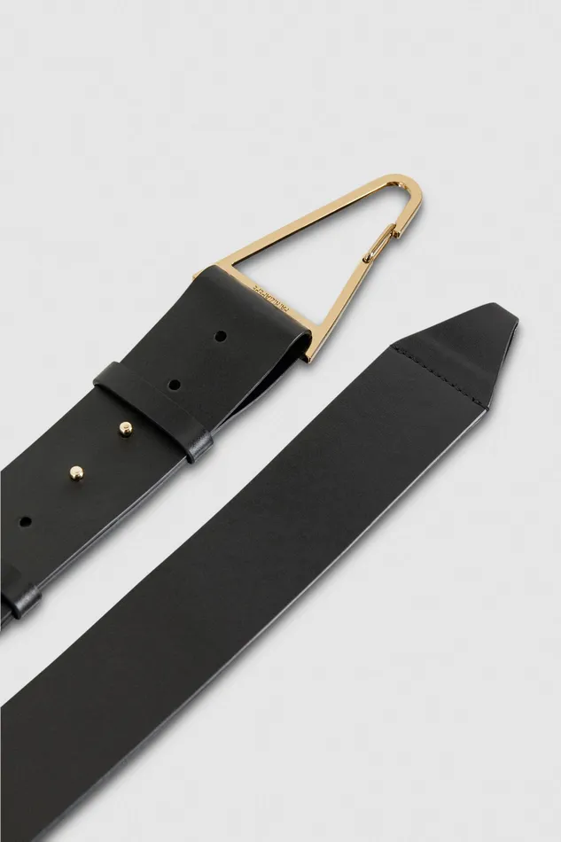 Belts Women Patrizia Pepe HighWaisted Leather Belt Nero