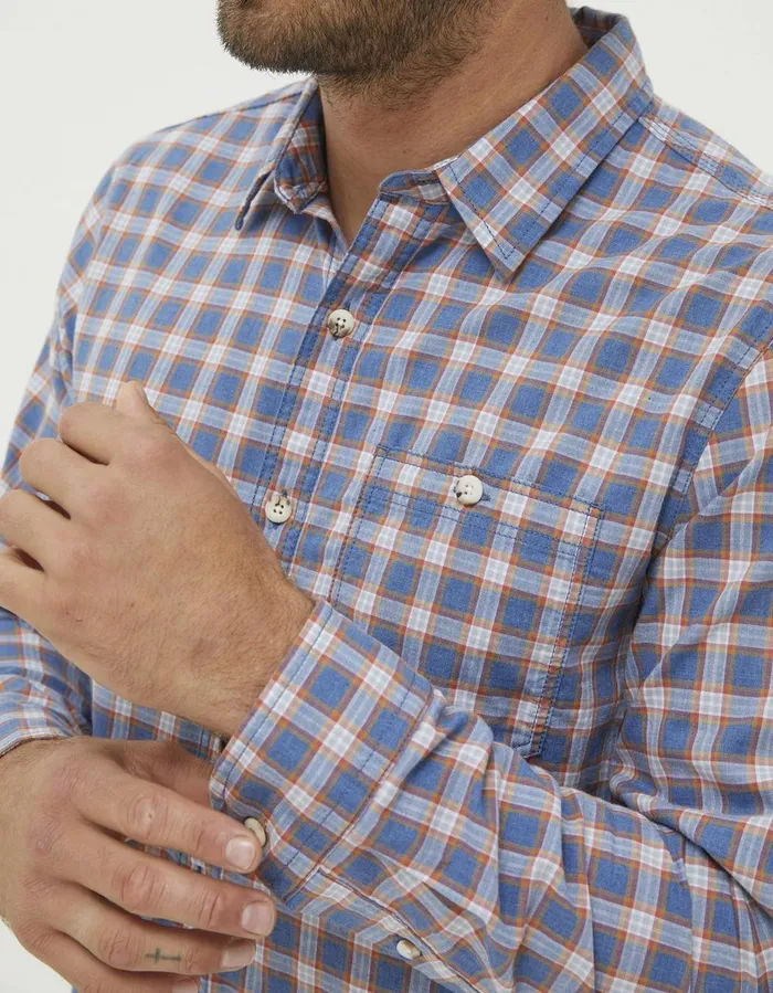 Bembridge Check Shirt Blue Men FatFace Shirts