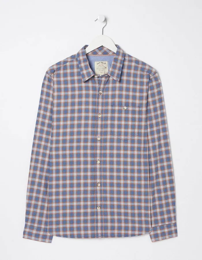 Bembridge Check Shirt Blue Men FatFace Shirts