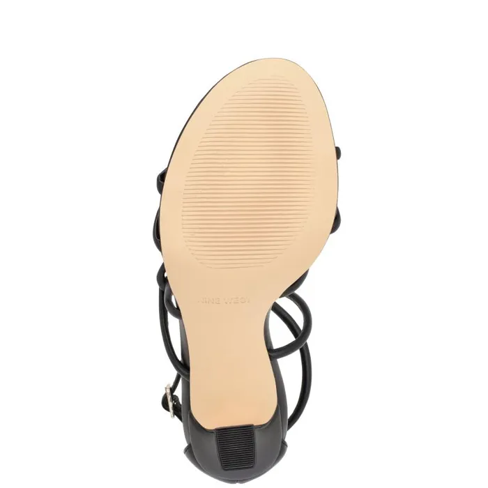Besasy Strappy Heeled Sandals Black Women Nine West Sandals