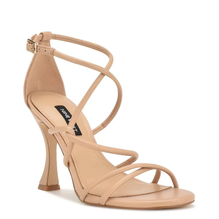 Besasy Strappy Heeled Sandals Warm Blush Women Nine West Sandals