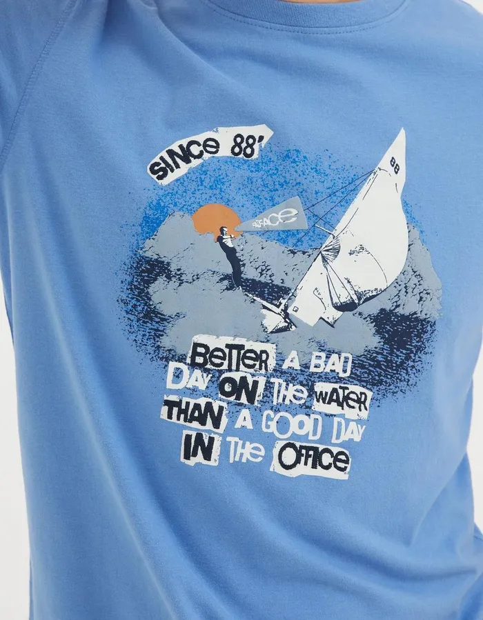 Better A Bad Day Sail TShirt Blue Men FatFace TShirts