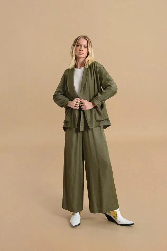 Blazer 1 Button Closure CACTUS GREEN Women Molly Bracken Blazers