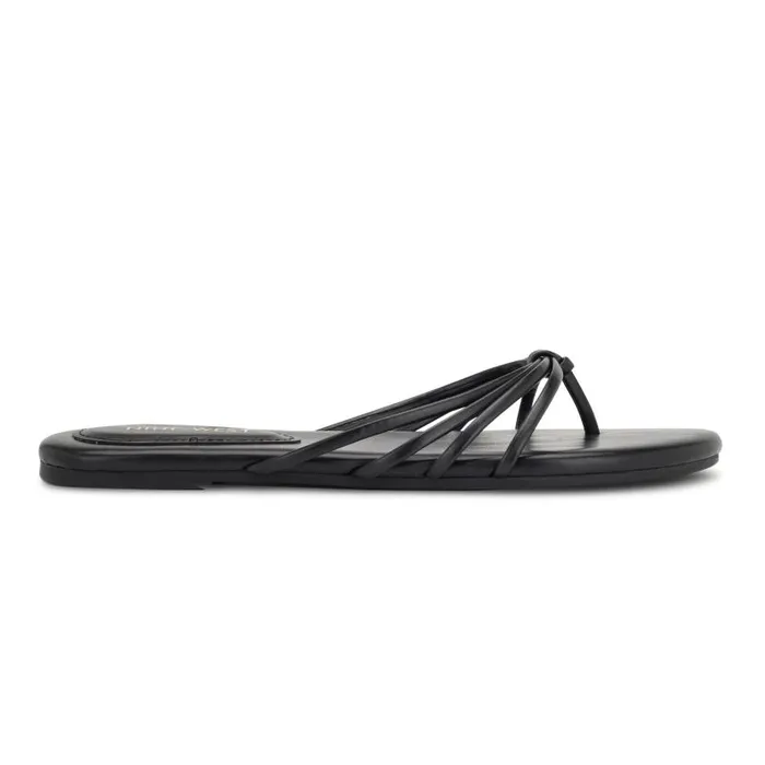 Blithe Flat Sandals Black Women Nine West Sandals