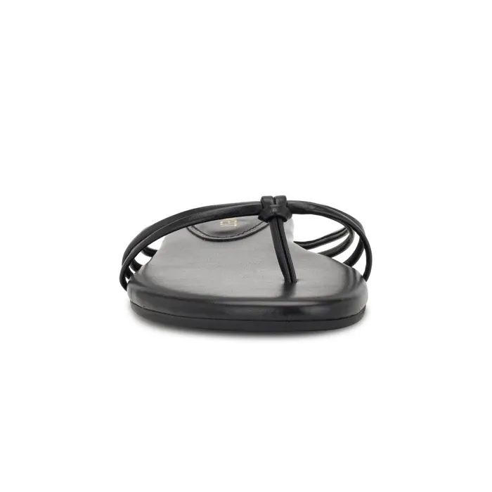 Blithe Flat Sandals Black Women Nine West Sandals