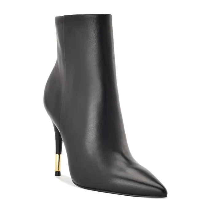 Bolana Dress Booties Black Leather Women Nine West Boots and Booties