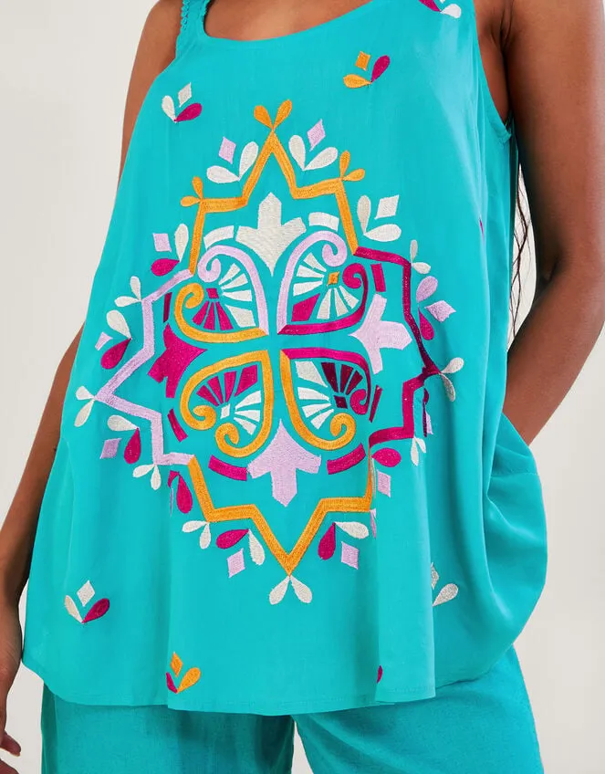 Bonita Embroidered Cami Blue Women Monsoon Tops and Blouses