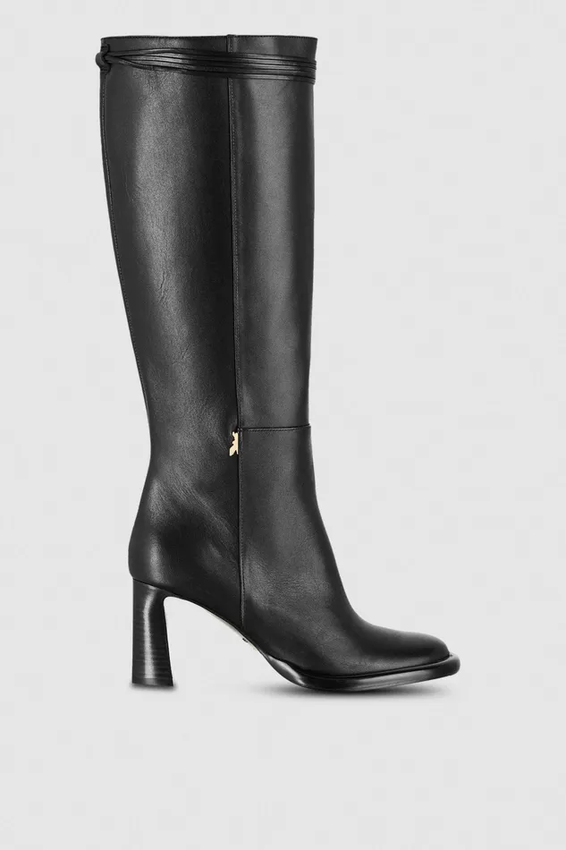 Boots Women Patrizia Pepe Leather Heeled Boots Nero