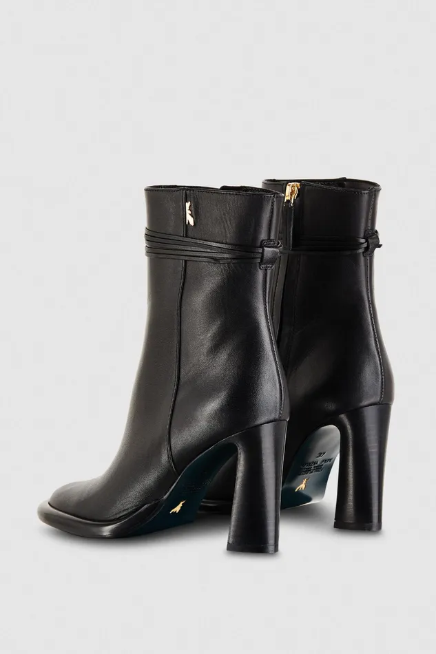 Boots Women Patrizia Pepe ZipUp Leather Ankle Boots Nero