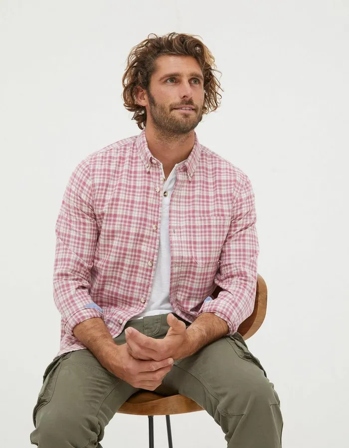 Bowes Check Shirt Rose Pink Men FatFace Shirts