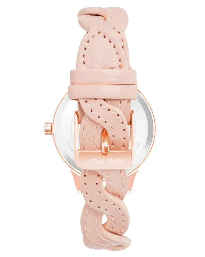 Braid Patterned Strap Watch Pink WomenMen Nine West Watches