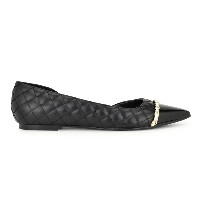 Breza Pointy Toe Casual Flats Black Women Nine West Flats and Loafers