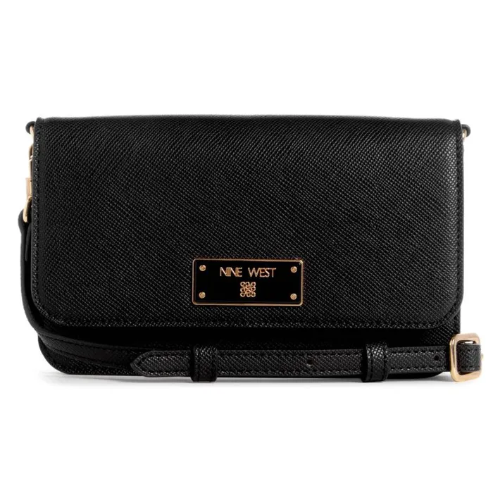 Brodie Phone Wallet Crossbody Black WomenMen Nine West New Handbags