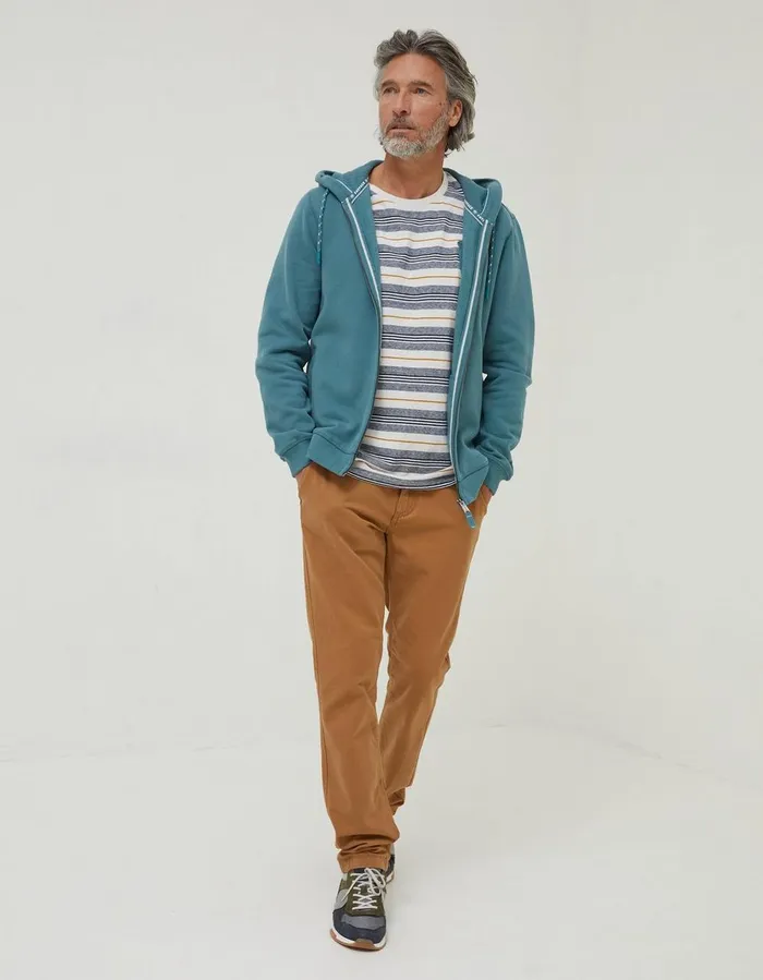 Brooke Zip Through Hoodie Grey Marl Men FatFace Sweatshirts and Hoodies