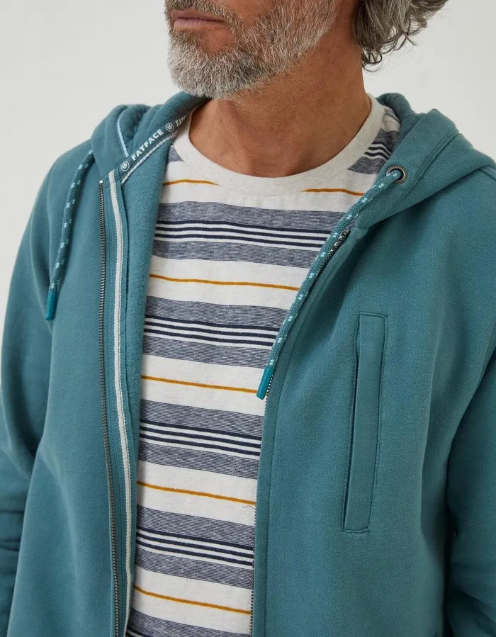 Brooke Zip Through Hoodie Grey Marl Men FatFace Sweatshirts and Hoodies