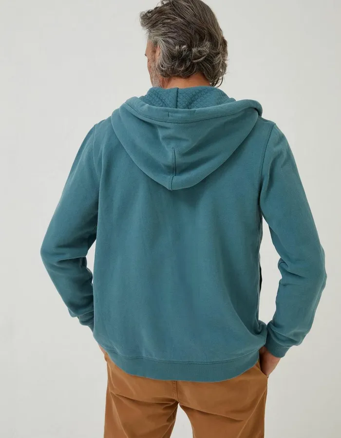 Brooke Zip Through Hoodie Grey Marl Men FatFace Sweatshirts and Hoodies