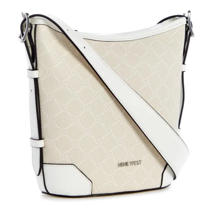 Brooklyn Crossbody Bucket Cream Logo WomenMen Nine West New Handbags