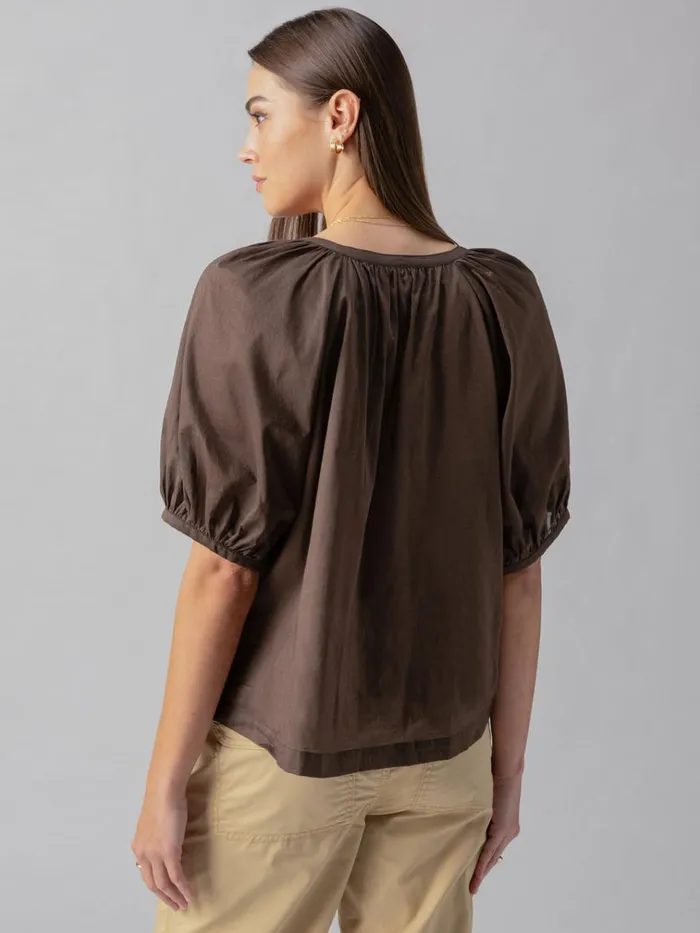 Bubble Sleeve Boho Blouse Mud Bath Women Sanctuary Clothing Tees and Tops Bubble Sleeve Boho Blouse Mud Bath Women Sanctuary Clothing Tees and Tops