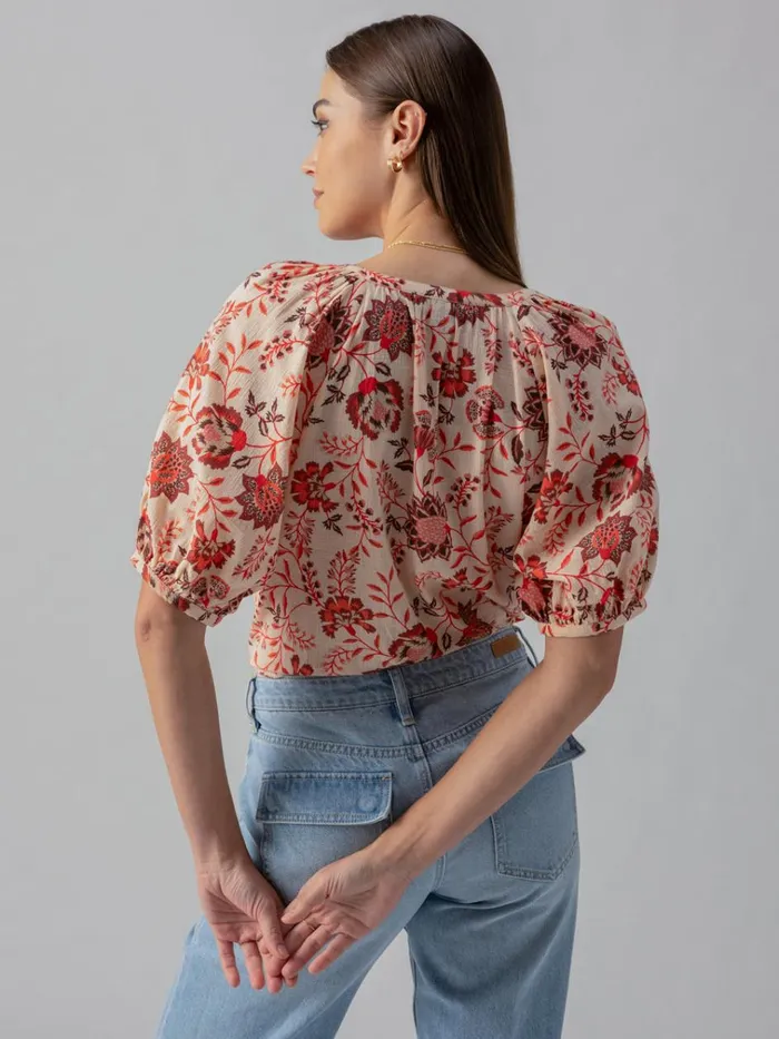 Bubble Sleeve Boho Blouse Pacific Light Women Sanctuary Clothing Tees and Tops Bubble Sleeve Boho Blouse Pacific Light Women Sanctuary Clothing Tees and Tops