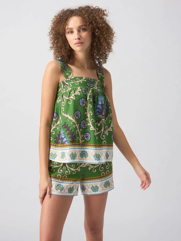 Button Back Cami Mezzo Tile Women Sanctuary Clothing Tees and Tops