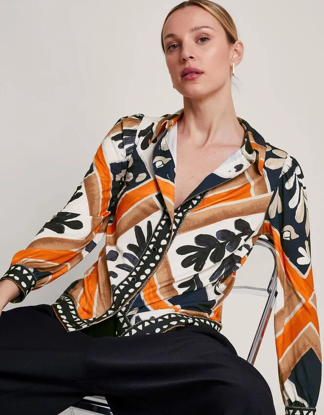 Cadenza Print Jersey Shirt Black Women Monsoon Tops and Blouses