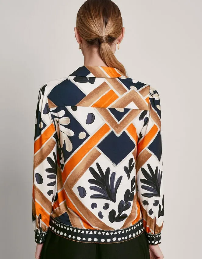 Cadenza Print Jersey Shirt Black Women Monsoon Tops and Blouses