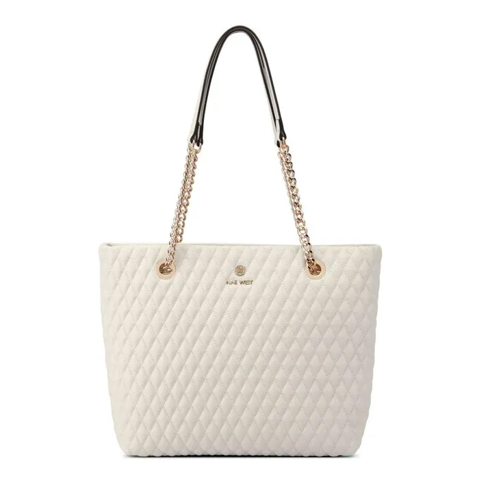 Caelia Tote Chic Cream WomenMen Nine West Totes and Backpacks