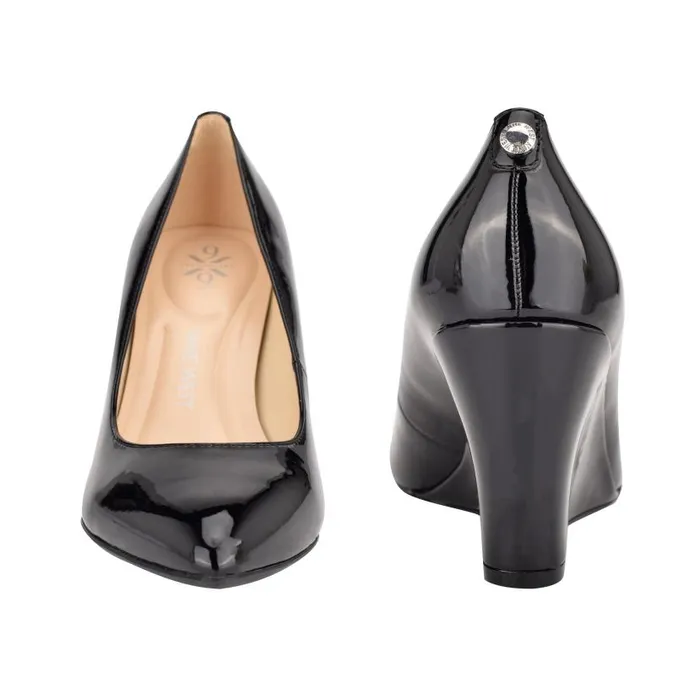Cal 92159 Dress Wedges Black Patent Women Nine West Heels