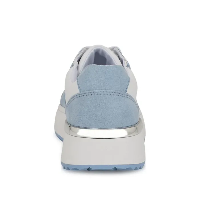 Calpha Laceup Sneakers Whitelight Blue Women Nine West Sneakers