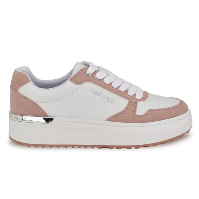 Calpha Laceup Sneakers Whitepink Women Nine West Sneakers