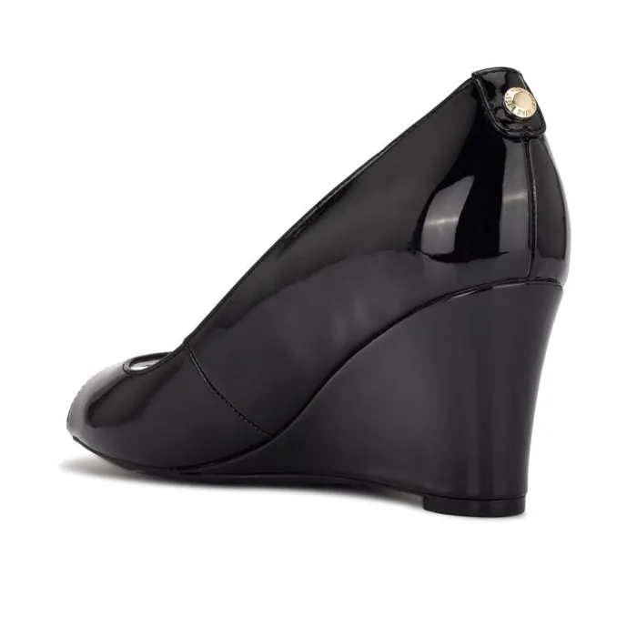 Cape 92159 Dress Wedges Black Patent Women Nine West Heels