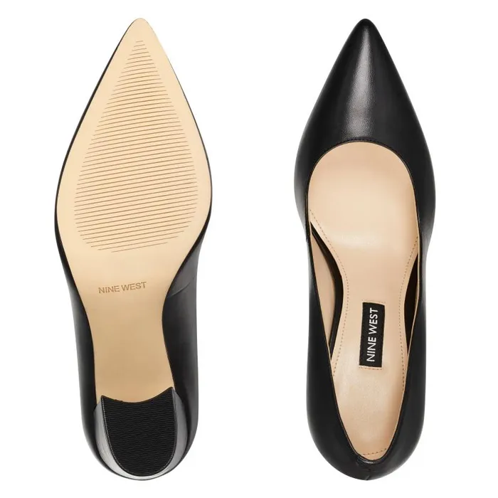 Cara Dress Pumps Black Leather Women Nine West Heels