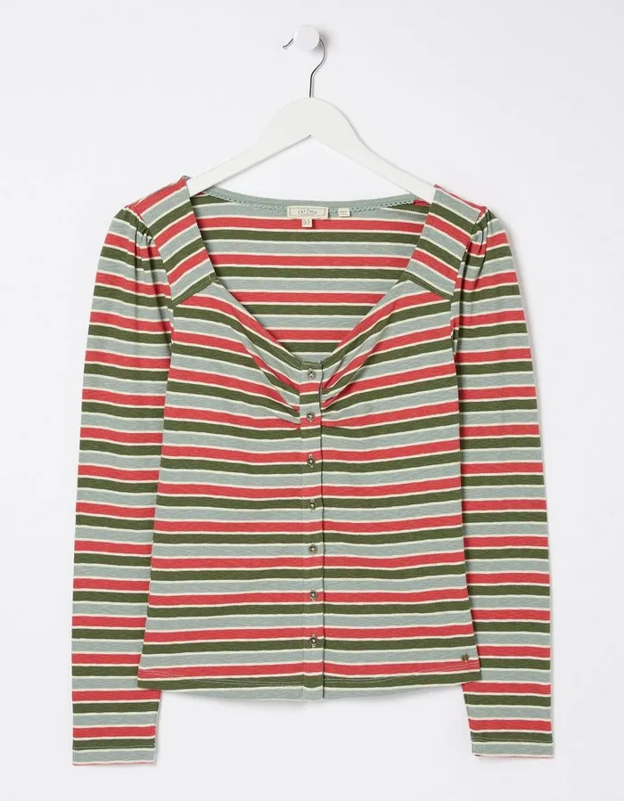Carly Stripe Top Multi Women FatFace Tops and TShirts