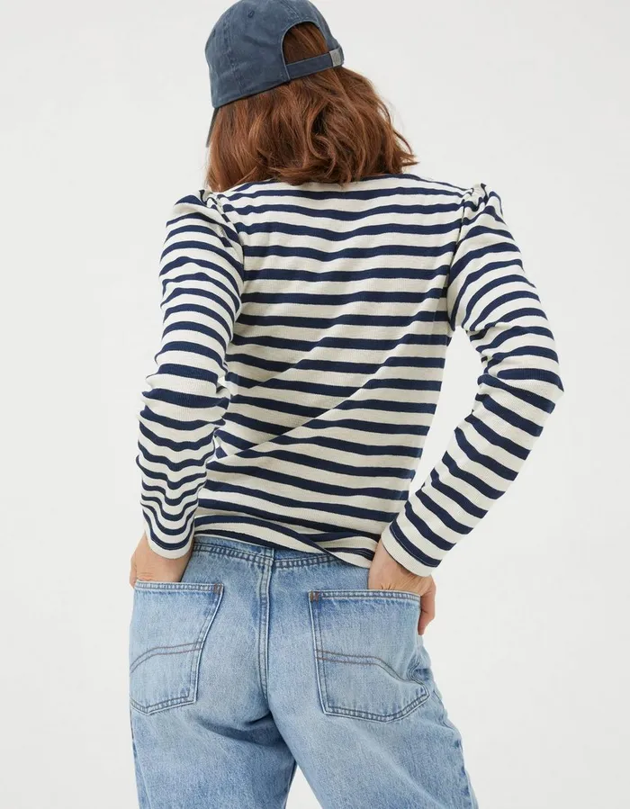 Carly Stripe Top Navy Women FatFace Tops and TShirts